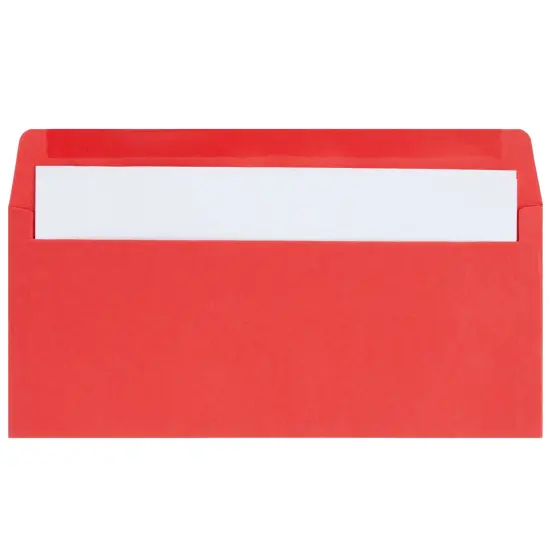 100 Pack #10 Red Envelopes with Square Flap for Mailing Letters, Invitations (4 1/8 x 9 1/2 In) {7}