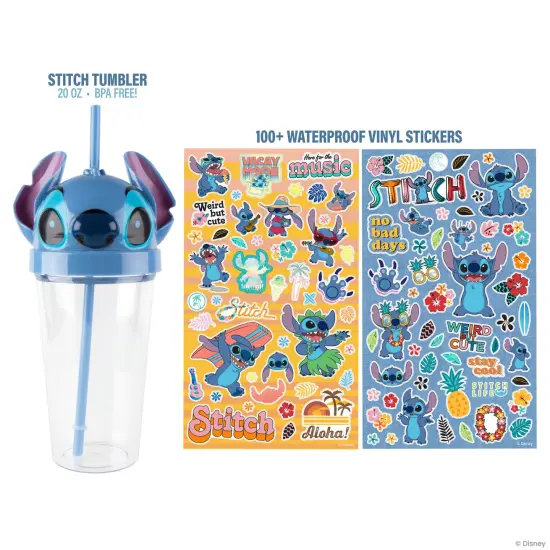 Fashion Angels: Disney Stitch - DIY Tumbler Design Kit - 16oz Cup, Decorate & Collage w/ 100 Stickers, Experiment 626 Character Lid & Straw, Kids 8+ {4}