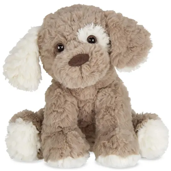 Bearington Collection Beige and Brown Dog Stuffed Animal 11 In - Puppy Stuffed Animals - Plush Dog Toys for Kids - Plushies, For Ages 1-14 {1}