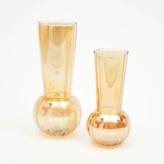 Decorative Glass Vase In Gold Color {7}
