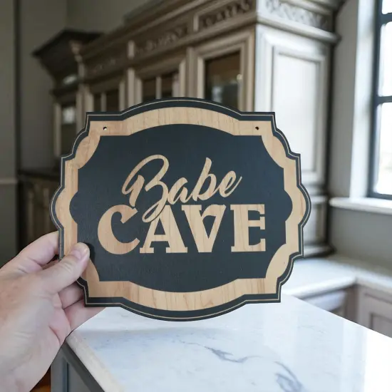 Babe Cave - Black Door Sign {4}