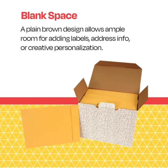 School Smart No Clasp Envelopes with Gummed Flap, 9 x 12 Inches, Kraft Brown, Pack of 250 {7}