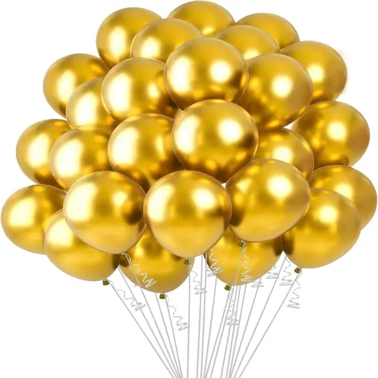 Gold Balloons 60PCS Metallic Balloon Latex Balloons {1}