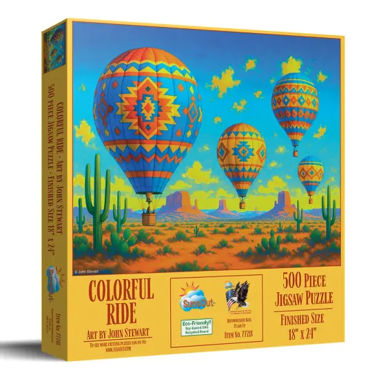 Sunsout Colorful Ride 500 pc Jigsaw Puzzle 77218 {3}