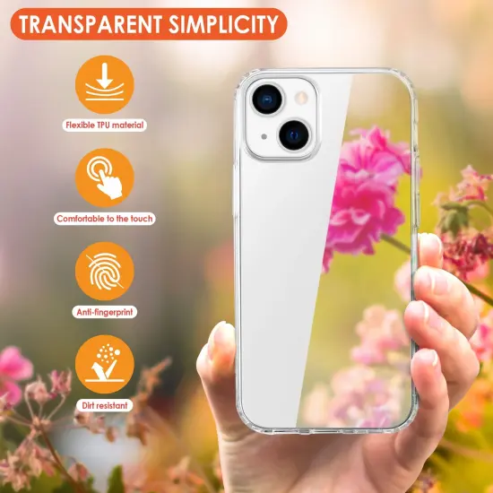 Insten Clear Case Compatible with iPhone 13 (6.1 Inch) Soft TPU Non-Yellowing Protective Cover {4}