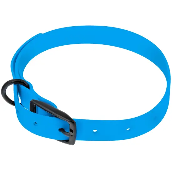 MiMu Large Silicone Dog Collar - Blue 30in Stylish Dog Collar with Prong Buckle {3}