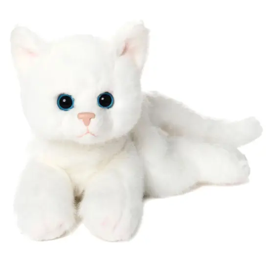 Bearington Lil' Muffin Small Plush Stuffed Animal White Cat, Kitten 8 inch, For Ages 3-14 {1}