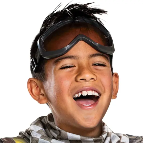 Apex Legends Mirage Costume, Video Game Inspired Muscle Padded Jumpsuit and Mask, Child Size Large (10-12) {3}