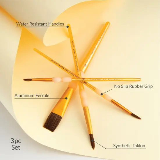 RCC 257 | Crafter's Choice&trade; 4pc Camel Hair Variety Brush Set {4}