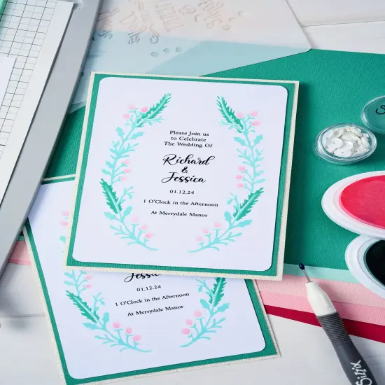 Sizzix A6 Layered Stencils 4/Pkg by Jen Long-Merry & Bright #3 {5}