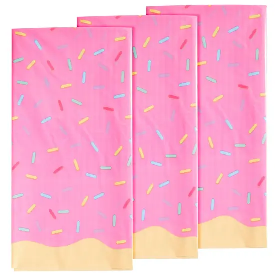 Donuts Birthday Party Table Covers (Pink, 54 x 108 in, 3 Pack) {5}