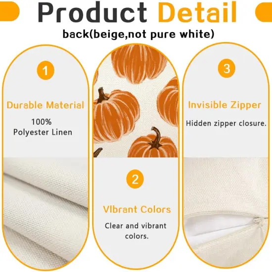 Set of 2 - Fall Pillow Covers 20x20 Inch (20" x 20" {2}