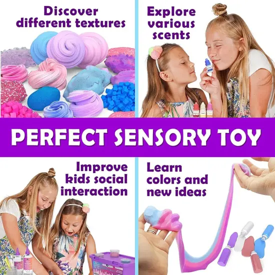 Original Stationery Unicorn Slime Kit, DIY Slime Kit for Girls 7-14 Years to Make Amazing Unicorn Slimes for Girls and Glow in The Dark Slimes, Fun Family Activity, Gifts for Easter and Birthdays {3}