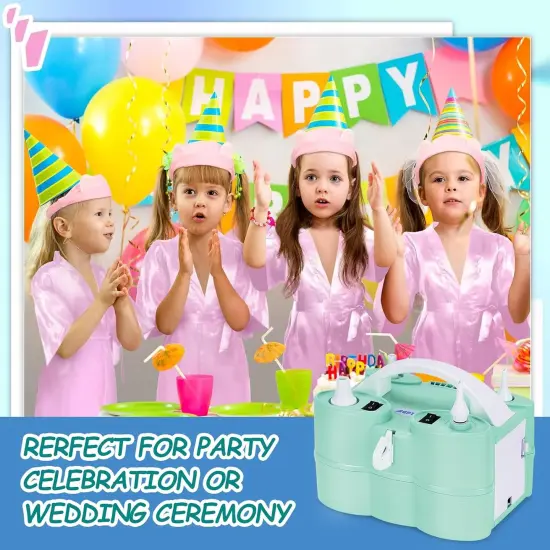 Air Pump for Inflatables and Balloon Electric Air Balloon Pump 600W for Latex 260Q Foil Balloons with Hose Extension Quick-Fill Inflator Deflator {2}