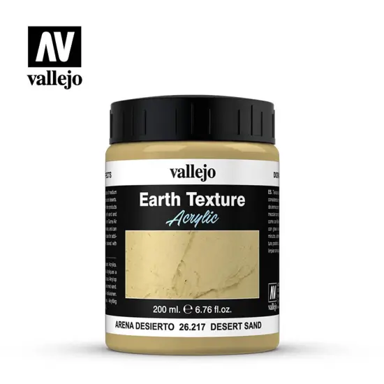 Vallejo Paints: Texture Acrylic: Earth - Desert Sand 26217-6.79 oz (200ml), Premium Acrylic Color For Modelers & Miniature Enthusiasts {5}