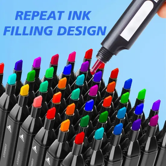 Alcohol Markers 168 Colors Drawing Pens {4}