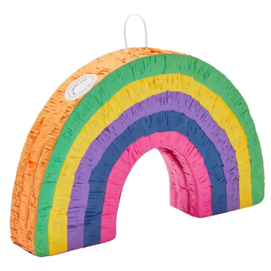 Rainbow Pinata for Pride, Baby Shower, Kids Birthday Party Decorations, (Small, 16.8 x 3.0 x 10.7 Inches) Multicolor {1}