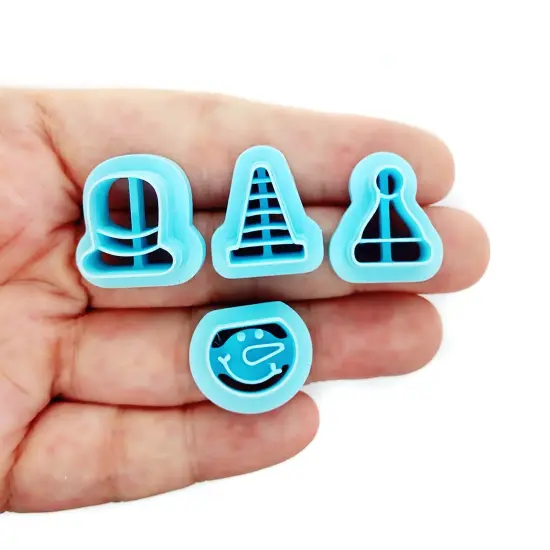 Cute Snowman Head with Hats Clay Cutter Bundle, 4 pcs, Adorabilities {1}