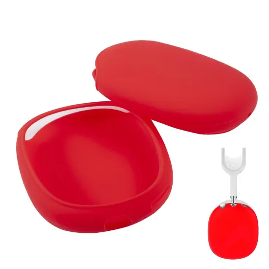 Insten EarCups Protector Case Compatible with Airpods Max Headphone Cover, Soft Silicone Ear Cups Protective Skin Cushions, Headset Anti-Scratch Protection Accessories, Red {1}