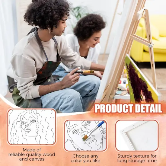 20 Pcs Stretched Pre Drawn Canvas - 8 x 10'' (Cool) {3}