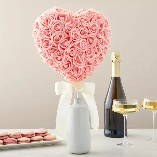 Juvale 100 Pack Pink Artificial Flowers - 3 Inches, Fake Roses for Wedding, Bridal Shower & Valentine's Day Decorations, Arts and Crafts {2}