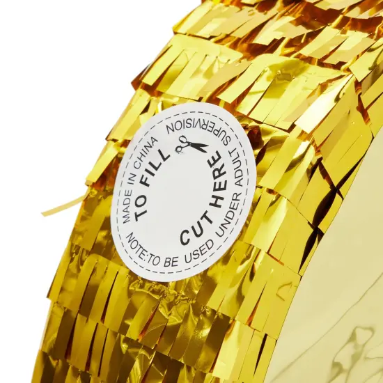 Juvale Gold Foil Number 9 Pinata for Kids Ages 3-14 Birthday Party Decorations, Centerpieces, Anniversary Celebrations, Small (15.5 x 11 x 3 In) {6}