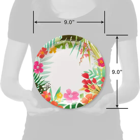 Tropical Luau Party Supplies for BBQs and All Summer Parties, Dinner Plates (36-Count) {3}