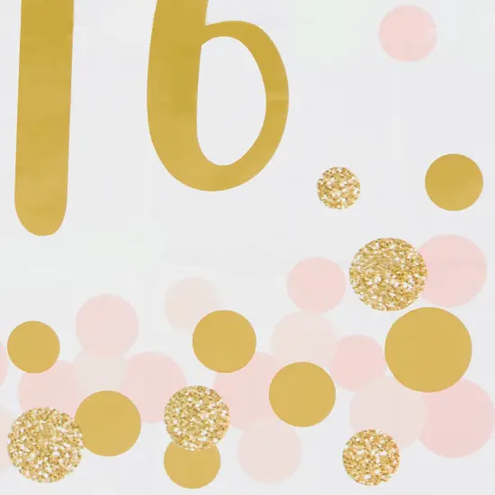 3 Pack Sweet 16 Tablecloth for Girl 16th Birthday Party Decorations (54 x 108 In) White {6}