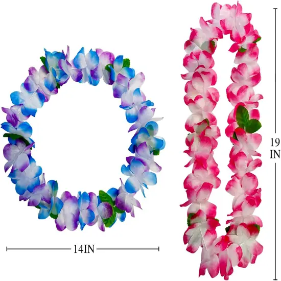 6 Counts Summer Garland Hawaiian Leis Bulk,leis for luau party,hawaiian leis for adults,beach party favors for adults,Summer Beach Vacation,Theme Party Decorations {3}