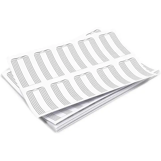 Double Staff Stickers for Music Class Supplies (4 x 2 in, 150 Pack) White {5}