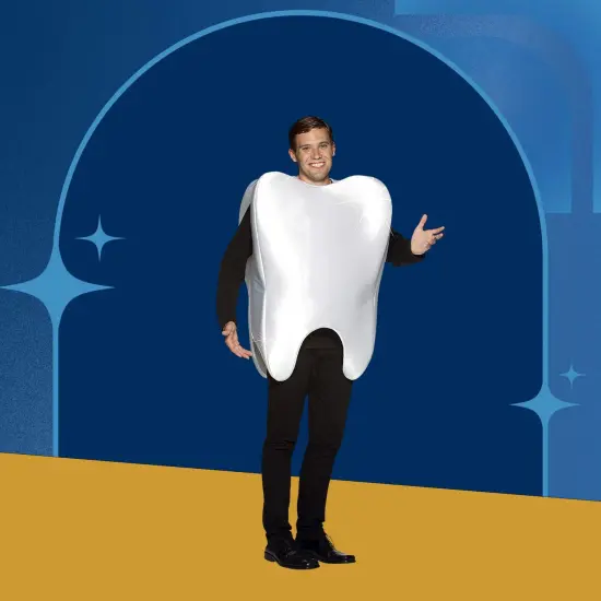 Hilarious Mr. Molar Adult Costume Tooth Tunic for Halloween Parties and Events {6}