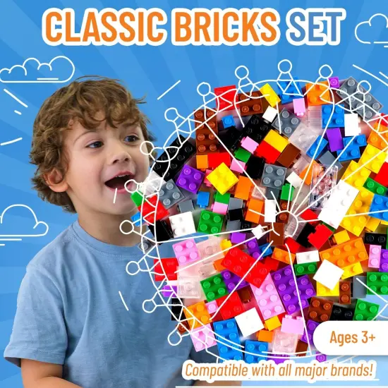 Strictly Briks Toy Building Block, Vibrant Colors, 156 Pieces, Classic Bricks Building Starter Kit for Kids, 100% Compatible with All Major Brick Brands, Ages 3-14 Multicolor {2}