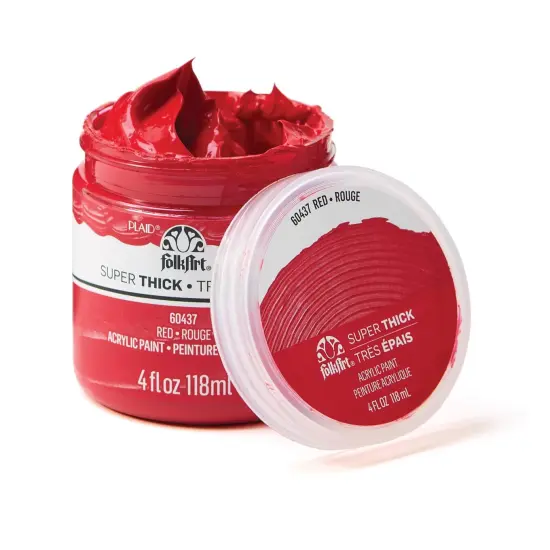 FolkArt Super Thick Acrylic Paint Red 4 oz {5}