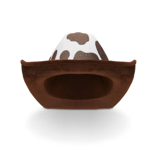 Brown and White Cow Print Western Cowboy Hat for Party, Costume Accessories {6}