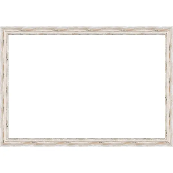 Alexandria White Wash Narrow Framed Dry Erase Magnetic Board {1}