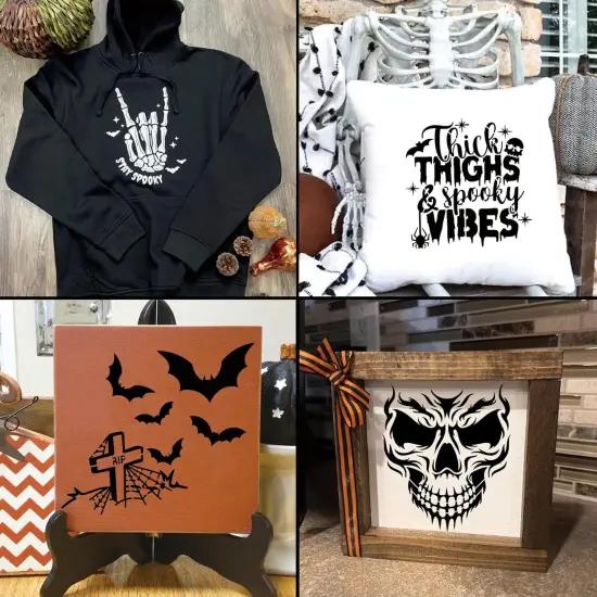 16 Pieces Halloween Stencils Reusable Ghost Spooky Bat Witch Stencil(16 Boo) {3}