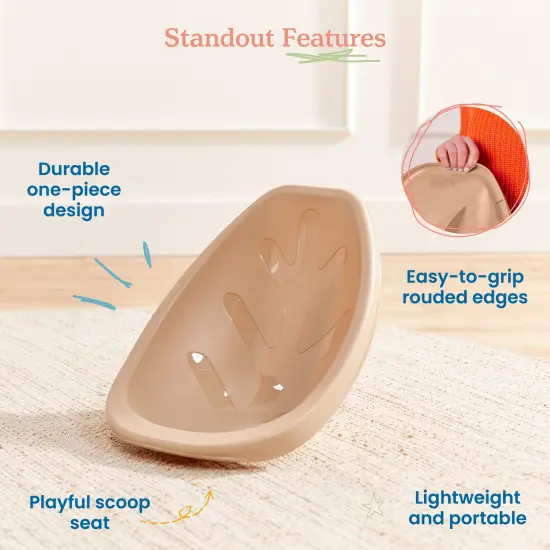 Leaf Floor Seat, Rocker Chair, 6-Piece Sand {4}