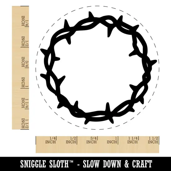 Crown of Thorns Jesus Christ Christianity Easter Self-Inking Rubber Stamp Black {1}