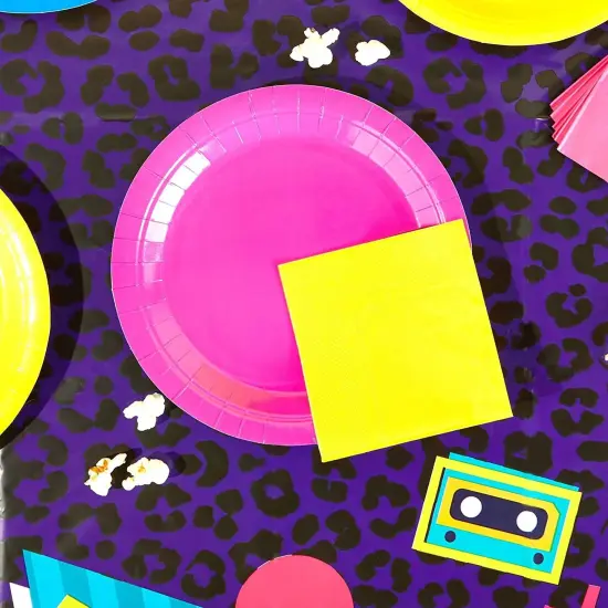 Purple Plastic Tablecloth for 90&rsquo;s Birthday Party (54 x 108 in, 3 Pack) Multicolor {7}