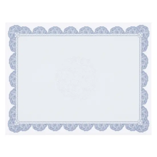 96 Sheets Navy Blue Floral Certificate Paper for Printing - Customizable Blank Cardstock with Border for Graduation Diploma, Achievement Awards, Recognition Documents (8.5 x 11 in) {7}