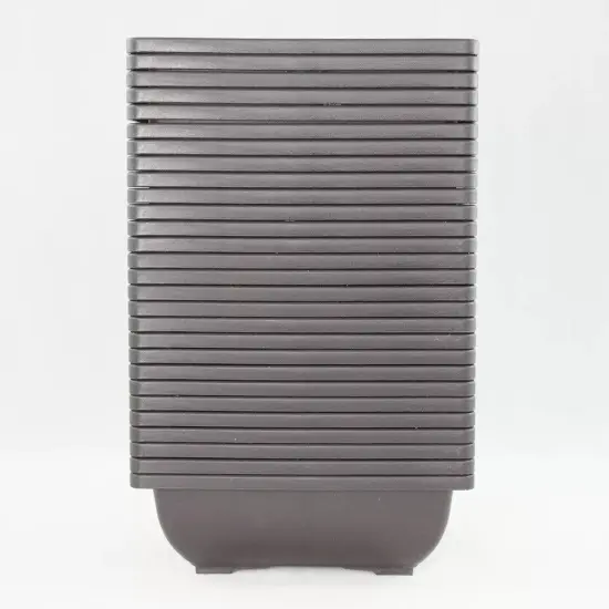 28 Rectangular Plastic Cactus & Succulent, Bonsai Pot - 6.25"x 4.75"x 2" Brown {5}