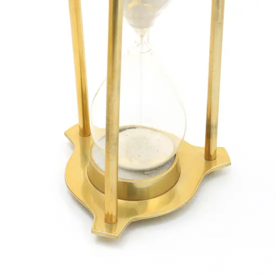 Decorative Aluminium Frame Sand Timer - Hourglass (4.5"X4.5"X9") {4}