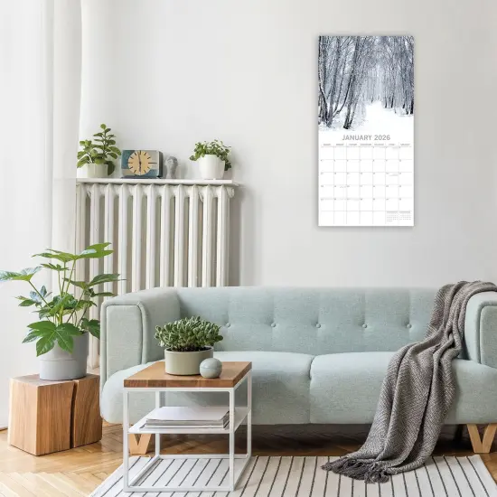 The Gifted Stationary 2026 Square Wall Calendar, Woodland Scenes, 16-Month Natural World Theme Hanging Calendar with 180 Reminder Stickers, Month Planner for Home, or Creative Spaces, 12x12 In Multicolor {2}