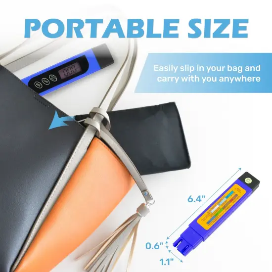 Insten - TDS Meter Digital Water Tester for Drinking Water, 3-in-1 TDS, 0-9999ppm, Temperature and EC Meter with Carrying Case, Blue {7}