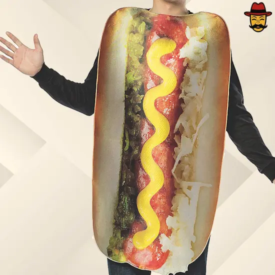 Adult Loaded Hot Dog Halloween Costume Funny One Piece Tunic One Size Fits Most {4}