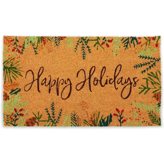 Okuna Outpost Coco Coir Non-slip Christmas Doormat, 17 x 30 Inches, Indoor & Outdoor Doormat for Entrance, Kitchen, Laundry Room, and Patio, Ideal Christmas Decor Brown {1}