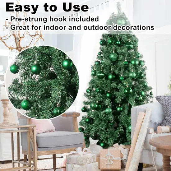 Emerald Green 1.6" Small Christmas Balls {2}