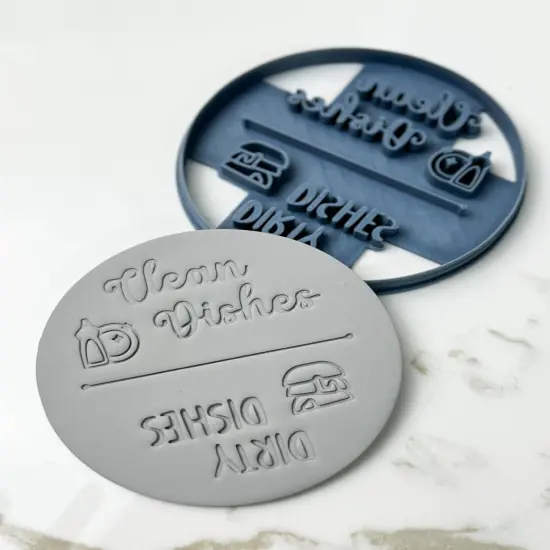 Clean Dishes | Dirty Dishes Disk Clay Cutters {2}