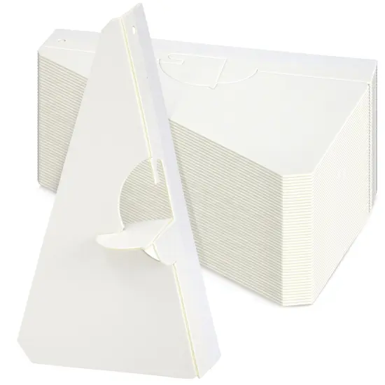 50-Pack Self-Stick 7 in Cardboard Easel Backs, Picture Frame and Art Easel Stand Bulk Pack for Photographs, Artwork, Posters, Signs, and Craft Projects (White) {1}