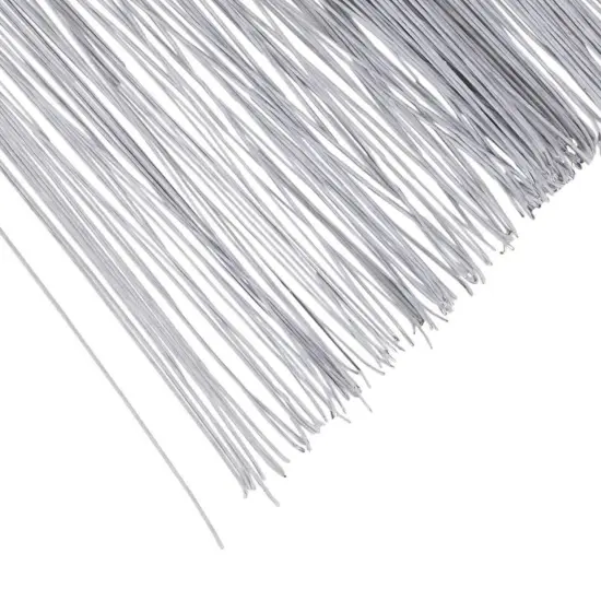 300 Pieces White 22 Gauge Floral Wire Stems for DIY Crafts, Artificial Flower Arrangements (16 In) {7}